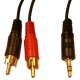 3.5MM STEREO JACK PLUG TO 2 X RCA PHONO PLUGS MALE 2M 2 METRE [P/N 04DTP3342]