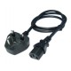 DATAPRO UK 1M MAINS LEAD 5AMP MOULDED PLUG IEC BLACK STRAIGHT C13 [P/N 04DTP3423]