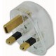 DATAPRO 3 PIN 13 AMP FUSED MAINS PLUG TRANSPARENT CLEAR PLUG [P/N 04DTP3589]