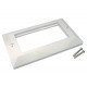 QUAD PORT BEVELLED FACE PLATE EURO SIZE 25MM X 50MM SUITABLE FOR 4 MODULES WHITE COLOUR [P/N 04DTP4291]