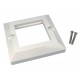 DUAL PORT BEVELLED FACE PLATE EURO SIZE 25MM X 50MM SUITABLE FOR 2 MODULES WHITE COLOUR [P/N 04DTP4777]