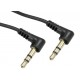 DATAPRO 1.5M 3.5MM RIGHT ANGLED TO RIGHT ANGLED STEREO PLUG GOLD CONNECTOR BLACK CABLE [04DTP7241]