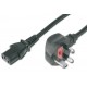 2.5M UK C13 IEC POWER CORD 1MM 10A BLACK KETTLE TYPE 13 AMP FUSED [04DTP8763]