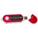 RED MP3 PLAYER 256MB WITH FM RADIO/WMA/REC FUNCTIONS LCD DISPLAY USB RED RETAIL [P/N 01ASL6510]