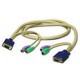 KVM CABLE (STAR TYPE) HD15 M/M & 2X PS/2 M/M, 2.0M [P/N 11.01.5402]