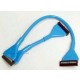 ROUND BLUE FDD FLOPPY DRIVE CABLE 3 HEADERS [P/N 04ASL6587]