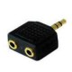 ASL 3.5MM Y ADAPTER MINI STEREO PLUG TO 2 MINI STEREO JACKS BLACK [P/N 3T2R]