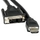 BLACK HDMI 19PIN MALE TO DVI-D 19PIN MALE (SINGLE LINK) CABLE 3M [P/N HDDV-003]