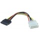 SERIAL ATA POWER CABLE 20CM RETAIL BAGGED 4 PIN MOLEX TO 15 PIN SATA [P/N 11.03.1055]