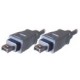 1.8M FIREWIRE IEEE 1394 CABLE BLACK 4 PIN PLUG TO 4 PIN PLUG [P/N 04ASL9318]