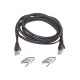 BELKIN CABLE/ CAT5E BOOTED UTP PATCH CABLE (BLACK) 1M [P/N A3L791B01M-BLKB]