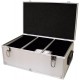 ALUMINIUM DJ STYLE CD/DVD CARRY CASE WITH KEYS 480MM X 290MM X 200MM, SILVER [P/N ASL500DJ]