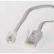 3M FAX/MODEM CABLE, BT PLUG TO RJ11 PLUG CROSSOVER WHITE [P/N 19863HC]