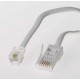 3M FAX/MODEM CABLE, BT PLUG TO RJ11 PLUG CROSSOVER WHITE [P/N 19863HC]