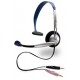 QUALITY PLANTRONICS MONAURAL HEADSET + ADJUSTABLE BOOM MIC, GOLD PLATED 3.5MM JACKS, FREQ. RESPONSE 100HZ-8K [P/N HM/SR1]