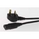 UK MAINS PLUG LEAD FUSED, MOULDED PLUG, BS1363/A TO IEC 1.8 METER [P/N PCP]